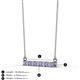 2 - Noela 2.70 mm Round Tanzanite and Lab Grown Diamond Horizontal Bar Pendant Necklace 