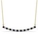 1 - Nancy 2.00 mm Round Blue Sapphire and Diamond Curved Bar Pendant Necklace 