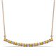 1 - Nancy 2.00 mm Round Citrine and Diamond Curved Bar Pendant Necklace 