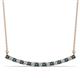 1 - Nancy 2.00 mm Round Blue and White Diamond Curved Bar Pendant Necklace 