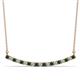 1 - Nancy 2.00 mm Round Diamond and Lab Created Alexandrite Curved Bar Pendant Necklace 