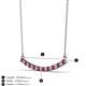 2 - Nancy 2.00 mm Round Ruby and Diamond Curved Bar Pendant Necklace 