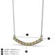 2 - Nancy 2.00 mm Round Citrine and Diamond Curved Bar Pendant Necklace 