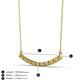 2 - Nancy 2.00 mm Round Citrine and Diamond Curved Bar Pendant Necklace 