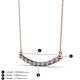 2 - Nancy 2.00 mm Round Iolite and Diamond Curved Bar Pendant Necklace 