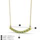 2 - Nancy 2.00 mm Round Peridot and Diamond Curved Bar Pendant Necklace 