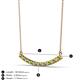 2 - Nancy 2.00 mm Round Peridot and Diamond Curved Bar Pendant Necklace 