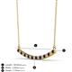 2 - Nancy 2.00 mm Round Red Garnet and Diamond Curved Bar Pendant Necklace 