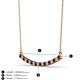 2 - Nancy 2.00 mm Round Red Garnet and Diamond Curved Bar Pendant Necklace 