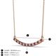 2 - Nancy 2.00 mm Round Rhodolite Garnet and Diamond Curved Bar Pendant Necklace 