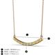 2 - Nancy 2.00 mm Round Yellow Sapphire and Diamond Curved Bar Pendant Necklace 