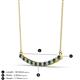 2 - Nancy 2.00 mm Round Blue and White Diamond Curved Bar Pendant Necklace 
