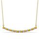 1 - Nancy 2.00 mm Round Citrine and Lab Grown Diamond Curved Bar Pendant Necklace 