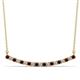 1 - Nancy 2.00 mm Round Red Garnet and Lab Grown Diamond Curved Bar Pendant Necklace 