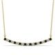1 - Nancy 2.00 mm Round Black Diamond and White Lab Grown Diamond Curved Bar Pendant Necklace 