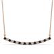 1 - Nancy 2.00 mm Round Black Diamond and White Lab Grown Diamond Curved Bar Pendant Necklace 