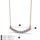 2 - Nancy 2.00 mm Round Tanzanite and Lab Grown Diamond Curved Bar Pendant Necklace 