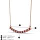 2 - Nancy 2.00 mm Round Ruby and Lab Grown Diamond Curved Bar Pendant Necklace 