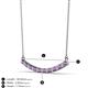 2 - Nancy 2.00 mm Round Amethyst and Lab Grown Diamond Curved Bar Pendant Necklace 