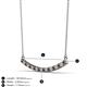 2 - Nancy 2.00 mm Round Smoky Quartz and Lab Grown Diamond Curved Bar Pendant Necklace 