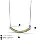 2 - Nancy 2.00 mm Round Yellow Diamond and White Lab Grown Diamond Curved Bar Pendant Necklace 