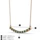 2 - Nancy 2.00 mm Round Lab Grown Diamond and Alexandrite Curved Bar Pendant Necklace 