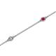 2 - Aizza (5 Stn/2.4mm) Ruby and Lab Grown Diamond Station Bracelet 
