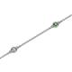 2 - Aizza (5 Stn/2.4mm) Green Garnet and Lab Grown Diamond Station Bracelet 