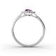 4 - Kristen Rainbow Pear Cut Amethyst and Round Diamond Halo Engagement Ring 