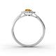 4 - Kristen Rainbow Pear Cut Citrine and Round Diamond Halo Engagement Ring 