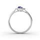 4 - Kristen Rainbow Pear Cut Iolite and Round Diamond Halo Engagement Ring 