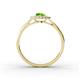 4 - Kristen Rainbow Pear Cut Peridot and Round Diamond Halo Engagement Ring 