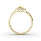 4 - Kristen Rainbow Pear Cut Yellow Sapphire and Round Diamond Halo Engagement Ring 