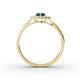4 - Kristen Rainbow Pear Cut London Blue Topaz and Round Diamond Halo Engagement Ring 