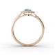 4 - Kristen Rainbow Pear Cut Aquamarine and Round Diamond Halo Engagement Ring 