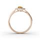 4 - Kristen Rainbow Pear Cut Citrine and Round Diamond Halo Engagement Ring 