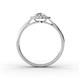 4 - Kristen Rainbow Pear Cut and Round Diamond Halo Engagement Ring 