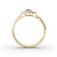4 - Kristen Rainbow Pear Cut and Round Diamond Halo Engagement Ring 