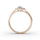 4 - Kristen Rainbow Pear Cut Diamond Halo Engagement Ring 