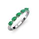 3 - Grace Pear Cut Emerald 5 Stone Wedding Band 