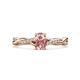 1 - Stacie Desire Oval Cut Morganite and Round Diamond Twist Infinity Shank Engagement Ring 