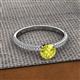 2 - Serina Classic Round Yellow and White Diamond 3 Row Micro Pave Shank Engagement Ring 