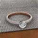 2 - Serina Classic Round Diamond 3 Row Micro Pave Shank Engagement Ring 