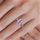 5 - Samara Rainbow Marquise Cut Pink Sapphire and Round Diamond Infinity Halo Engagement Ring 