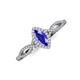 3 - Samara Rainbow Marquise Cut Tanzanite and Round Diamond Infinity Halo Engagement Ring 
