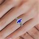 5 - Samara Rainbow Marquise Cut Tanzanite and Round Diamond Infinity Halo Engagement Ring 