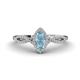 1 - Samara Rainbow Marquise Cut Aquamarine and Round Diamond Infinity Halo Engagement Ring 