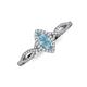 3 - Samara Rainbow Marquise Cut Aquamarine and Round Diamond Infinity Halo Engagement Ring 