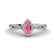 1 - Samara Rainbow Marquise Cut Pink Tourmaline and Round Diamond Infinity Halo Engagement Ring 