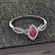2 - Samara Rainbow Marquise Cut Pink Tourmaline and Round Diamond Infinity Halo Engagement Ring 